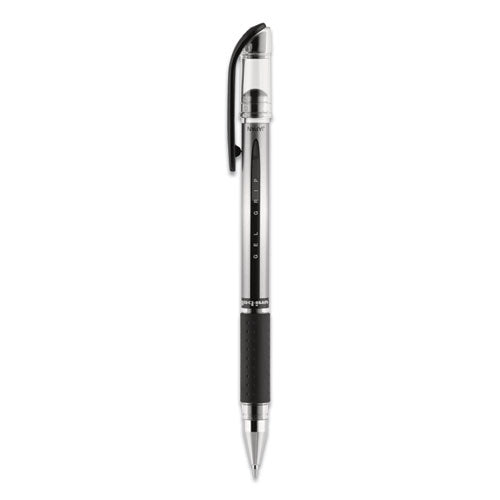 uni-ball® Signo Grip Gel Pen, Stick, Medium 0.7 Mm, Black Ink, Silver-black Barrel, Dozen freeshipping - TVN Wholesale