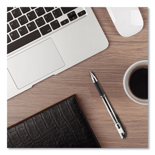 uni-ball® Signo Grip Gel Pen, Stick, Medium 0.7 Mm, Black Ink, Silver-black Barrel, Dozen freeshipping - TVN Wholesale