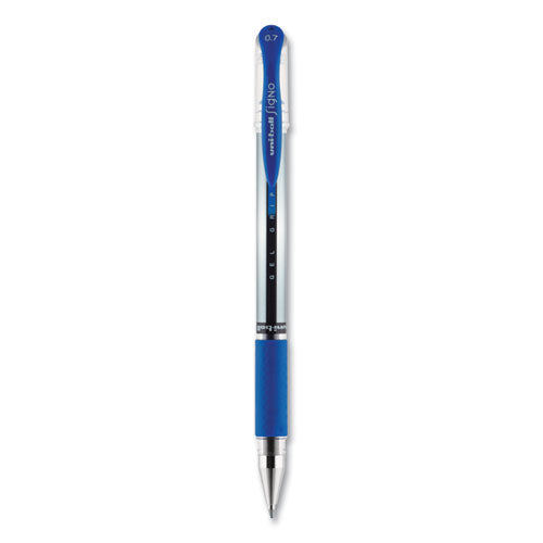 uni-ball® Signo Grip Gel Pen, Stick, Medium 0.7 Mm, Blue Ink, Silver-blue Barrel, Dozen freeshipping - TVN Wholesale