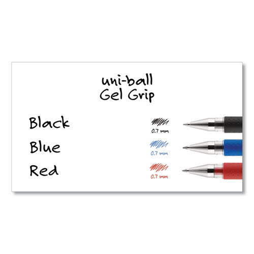 uni-ball® Signo Grip Gel Pen, Stick, Medium 0.7 Mm, Blue Ink, Silver-blue Barrel, Dozen freeshipping - TVN Wholesale