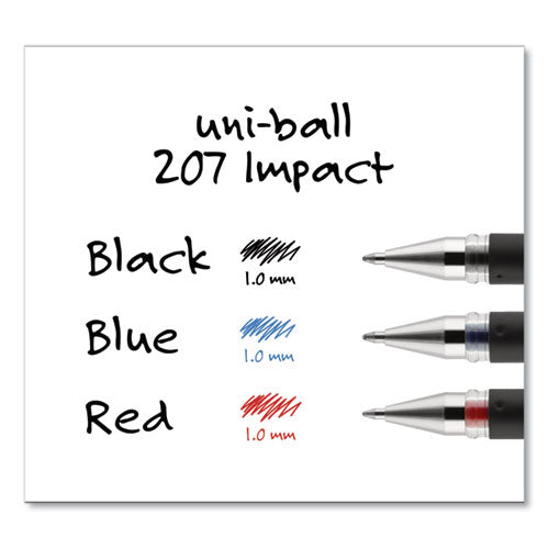 uni-ball® 207 Impact Gel Pen, Stick, Bold 1 Mm, Black Ink, Silver-black Barrel freeshipping - TVN Wholesale