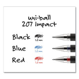 uni-ball® 207 Impact Gel Pen, Stick, Bold 1 Mm, Black Ink, Silver-black Barrel freeshipping - TVN Wholesale
