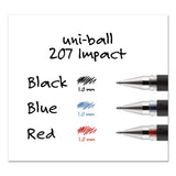 uni-ball® 207 Impact Gel Pen, Stick, Bold 1 Mm, Blue Ink, Black Barrel freeshipping - TVN Wholesale