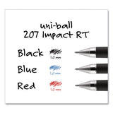 uni-ball® 207 Impact Gel Pen, Retractable, Bold 1 Mm, Black Ink, Black Barrel freeshipping - TVN Wholesale