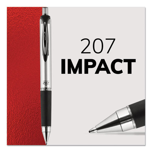 uni-ball® 207 Impact Gel Pen, Retractable, Bold 1 Mm, Red Ink, Black-red Barrel freeshipping - TVN Wholesale
