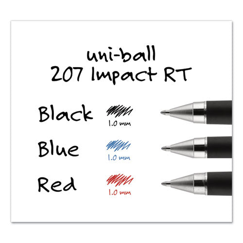 uni-ball® 207 Impact Gel Pen, Retractable, Bold 1 Mm, Red Ink, Black-red Barrel freeshipping - TVN Wholesale