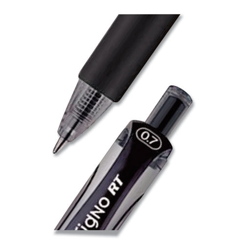 uni-ball® Signo Gel Pen, Retractable, Medium 0.7 Mm, Black Ink, Black-metallic Accents Barrel, Dozen freeshipping - TVN Wholesale