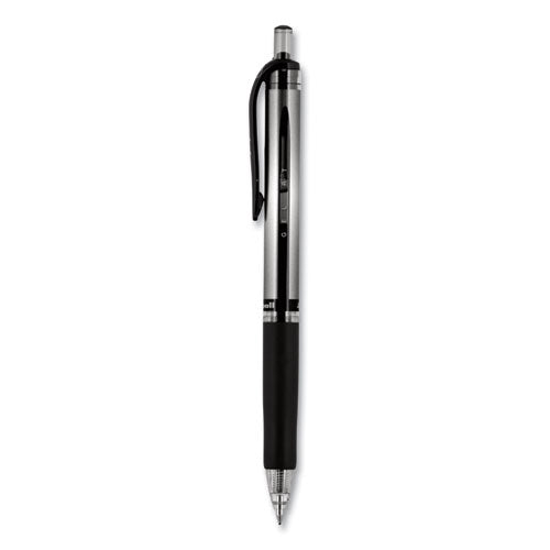 uni-ball® Signo Gel Pen, Retractable, Medium 0.7 Mm, Black Ink, Black-metallic Accents Barrel, Dozen freeshipping - TVN Wholesale