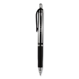 uni-ball® Signo Gel Pen, Retractable, Medium 0.7 Mm, Black Ink, Black-metallic Accents Barrel, Dozen freeshipping - TVN Wholesale