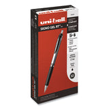 uni-ball® Signo Gel Pen, Retractable, Medium 0.7 Mm, Black Ink, Black-metallic Accents Barrel, Dozen freeshipping - TVN Wholesale