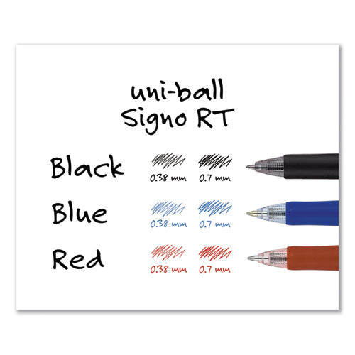 uni-ball® Signo Gel Pen, Retractable, Micro 0.38 Mm, Black Ink, Clear Barrel, Dozen freeshipping - TVN Wholesale