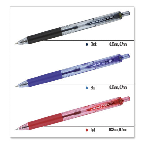 uni-ball® Signo Gel Pen, Retractable, Micro 0.38 Mm, Black Ink, Clear Barrel, Dozen freeshipping - TVN Wholesale