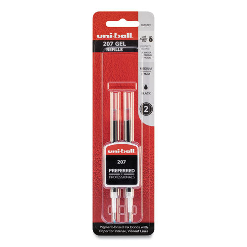 uni-ball® Refill For Signo Gel 207 Pens, Medium 0.7 Mm Conical Tip, Black Ink, 2-pack freeshipping - TVN Wholesale