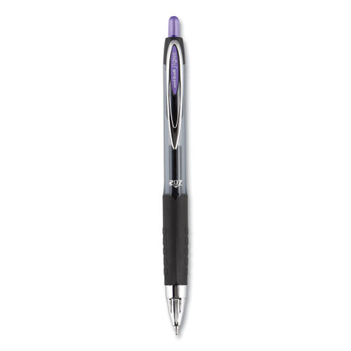 uni-ball® Signo 207 Gel Pen, Retractable, Medium 0.7 Mm, Purple Ink, Smoke-black-purple Barrel, Dozen freeshipping - TVN Wholesale