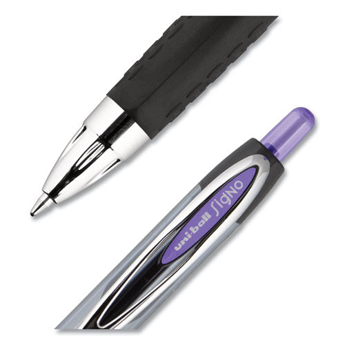 uni-ball® Signo 207 Gel Pen, Retractable, Medium 0.7 Mm, Purple Ink, Smoke-black-purple Barrel, Dozen freeshipping - TVN Wholesale