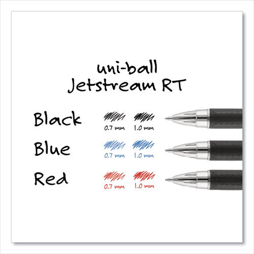 uni-ball® Jetstream Retractable Ballpoint Pen, Bold 1 Mm, Black Ink, Black Barrel freeshipping - TVN Wholesale