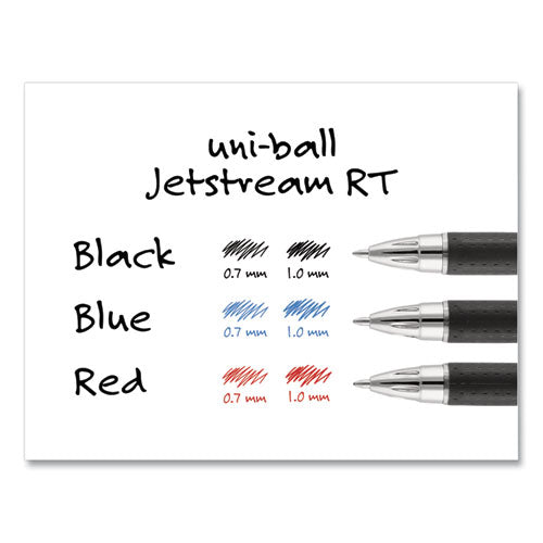 uni-ball® Jetstream Retractable Ballpoint Pen, Bold 1 Mm, Red Ink, Black Barrel freeshipping - TVN Wholesale