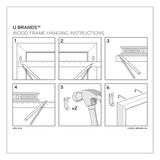 U Brands Magnetic Chalkboard With Decor Frame, 30 X 20, Black Surface-white Frame freeshipping - TVN Wholesale