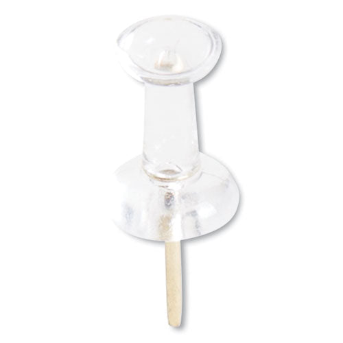 U Brands Standard Push Pins, Plastic, Clear, Gold Pin, 7-16", 100-pack freeshipping - TVN Wholesale