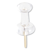 U Brands Standard Push Pins, Plastic, Clear, Gold Pin, 7-16", 100-pack freeshipping - TVN Wholesale