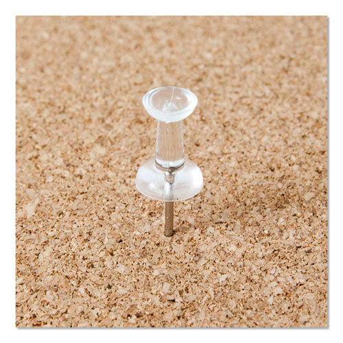 U Brands Standard Push Pins, Plastic, Clear, Silver Pin, 7-16", 200-pack freeshipping - TVN Wholesale