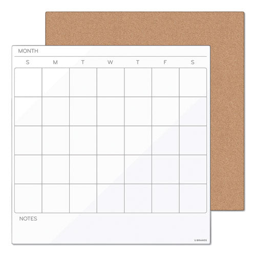 U Brands Tile Board Value Pack With Undated One Month Calendar, 14 X 14, White-natural, 2-set freeshipping - TVN Wholesale