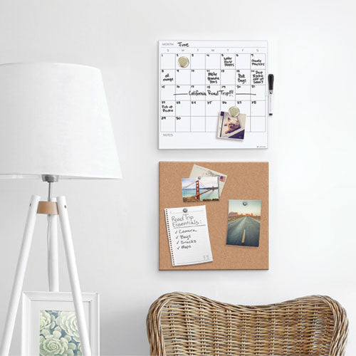 U Brands Tile Board Value Pack With Undated One Month Calendar, 14 X 14, White-natural, 2-set freeshipping - TVN Wholesale