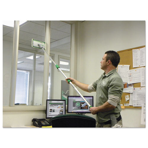 Unger® Speedclean Window Cleaning Kit, 72" To 80", Extension Pole With 8" Pad Holder, Silver-green freeshipping - TVN Wholesale