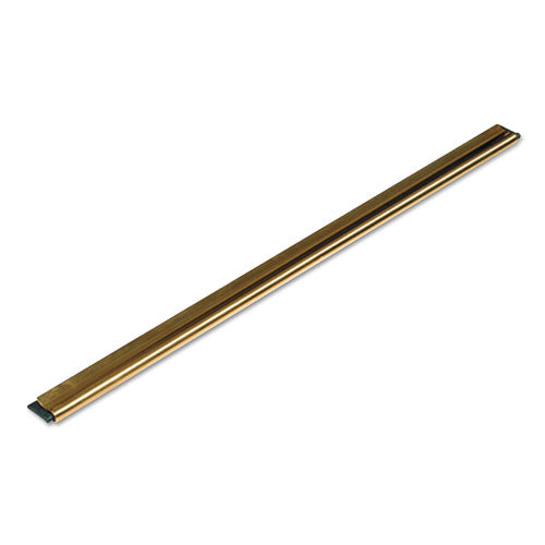 Unger® Golden Clip Brass Channel With Black Rubber Blade And Clip, 12" Wide Blade, 12" Handle freeshipping - TVN Wholesale
