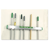 Unger® Hold Up Aluminum Tool Rack, 36w X 3.5d X 3.5h, Aluminum-green freeshipping - TVN Wholesale