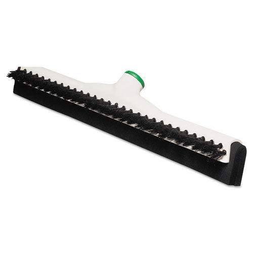 Unger® Sanitary Brush With Squeegee, Black Polypropylene Bristles, 18" Brush, Moss Plastic Handle freeshipping - TVN Wholesale