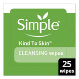 Simple® Eye And Skin Care, Facial Wipes, 25-pack freeshipping - TVN Wholesale