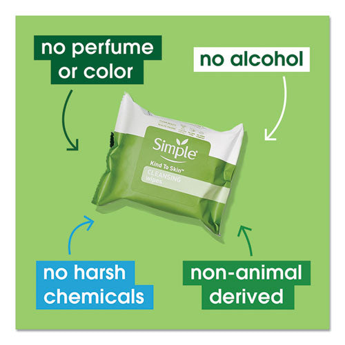 Simple® Eye And Skin Care, Facial Wipes, 25-pack freeshipping - TVN Wholesale