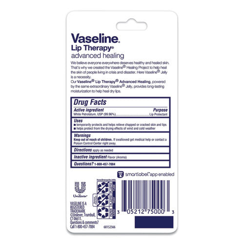 Vaseline® Lip Therapy Advanced Lip Balm, Original, 0.35 Oz freeshipping - TVN Wholesale