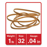 Universal® Rubber Bands, Size 32, 0.04" Gauge, Beige, 1 Lb Box, 820-pack freeshipping - TVN Wholesale