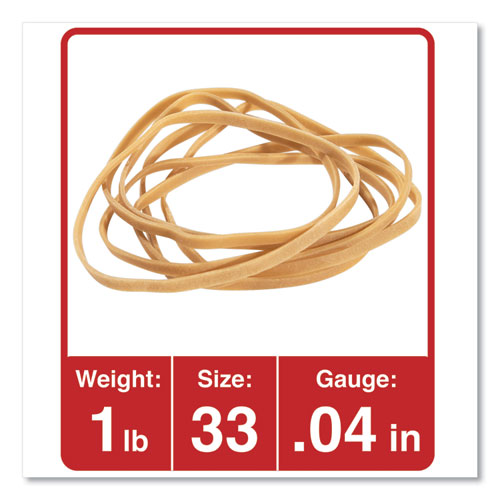 Universal® Rubber Bands, Size 33, 0.04" Gauge, Beige, 1 Lb Box, 640-pack freeshipping - TVN Wholesale