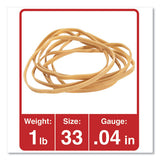Universal® Rubber Bands, Size 33, 0.04" Gauge, Beige, 1 Lb Box, 640-pack freeshipping - TVN Wholesale