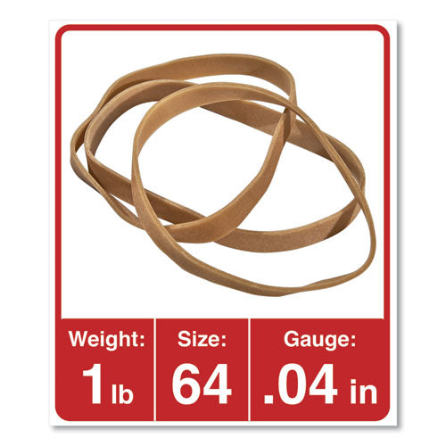 Universal® Rubber Bands, Size 64, 0.04" Gauge, Beige, 1 Lb Bag, 320-pack freeshipping - TVN Wholesale