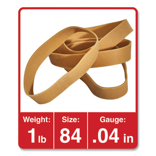 Universal® Rubber Bands, Size 84, 0.04" Gauge, Beige, 1 Lb Box, 155-pack freeshipping - TVN Wholesale