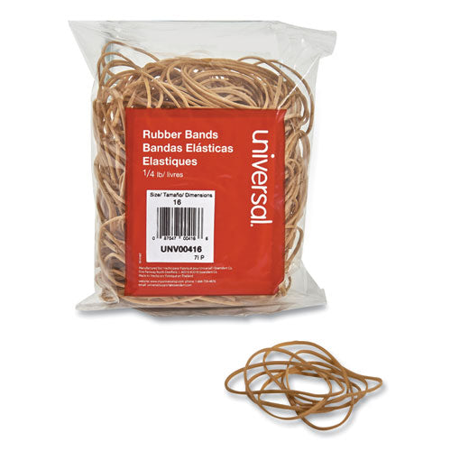 Universal® Rubber Bands, Size 16, 0.04" Gauge, Beige, 4 Oz Box, 475-pack freeshipping - TVN Wholesale
