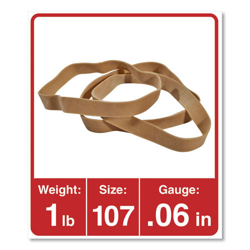 Universal® Rubber Bands, Size 107, 0.06" Gauge, Beige, 1 Lb Box, 40-pack freeshipping - TVN Wholesale