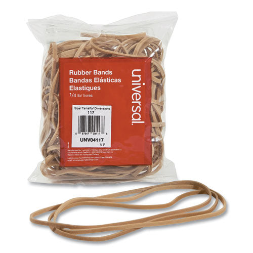 Universal® Rubber Bands, Size 117, 0.06" Gauge, Beige, 4 Oz Box, 50-pack freeshipping - TVN Wholesale