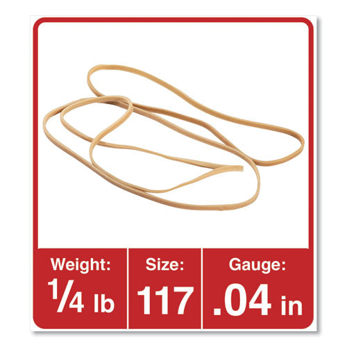 Universal® Rubber Bands, Size 117, 0.06" Gauge, Beige, 4 Oz Box, 50-pack freeshipping - TVN Wholesale
