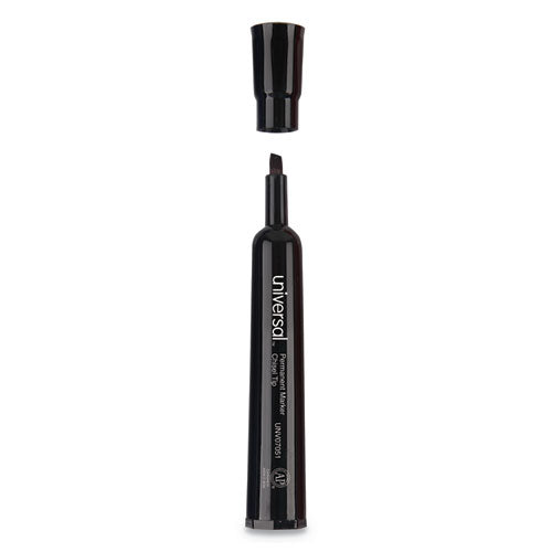 Universal™ Chisel Tip Permanent Marker Value Pack, Broad Chisel Tip, Black, 36-pack freeshipping - TVN Wholesale