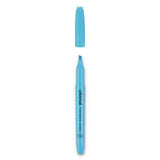 Universal™ Pocket Highlighters, Fluorescent Blue Ink, Chisel Tip, Blue Barrel, Dozen freeshipping - TVN Wholesale
