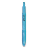 Universal™ Pocket Highlighters, Fluorescent Blue Ink, Chisel Tip, Blue Barrel, Dozen freeshipping - TVN Wholesale