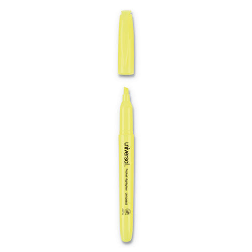 Universal™ Pocket Highlighter Value Pack, Fluorescent Yellow Ink, Chisel Tip, Yellow Barrel, 36-pack freeshipping - TVN Wholesale