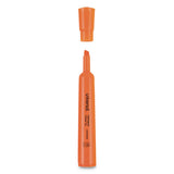 Universal™ Desk Highlighters, Fluorescent Orange Ink, Chisel Tip, Orange Barrel, Dozen freeshipping - TVN Wholesale