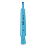 Universal™ Desk Highlighters, Fluorescent Blue Ink, Chisel Tip, Blue Barrel, Dozen freeshipping - TVN Wholesale