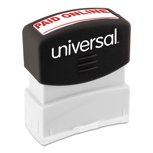 Universal® Message Stamp, Paid Online, Pre-inked One-color, Red freeshipping - TVN Wholesale